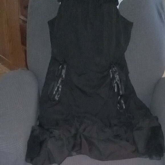 Halloween gothic witch steampunk black dress size XL - Picture 6 of 13